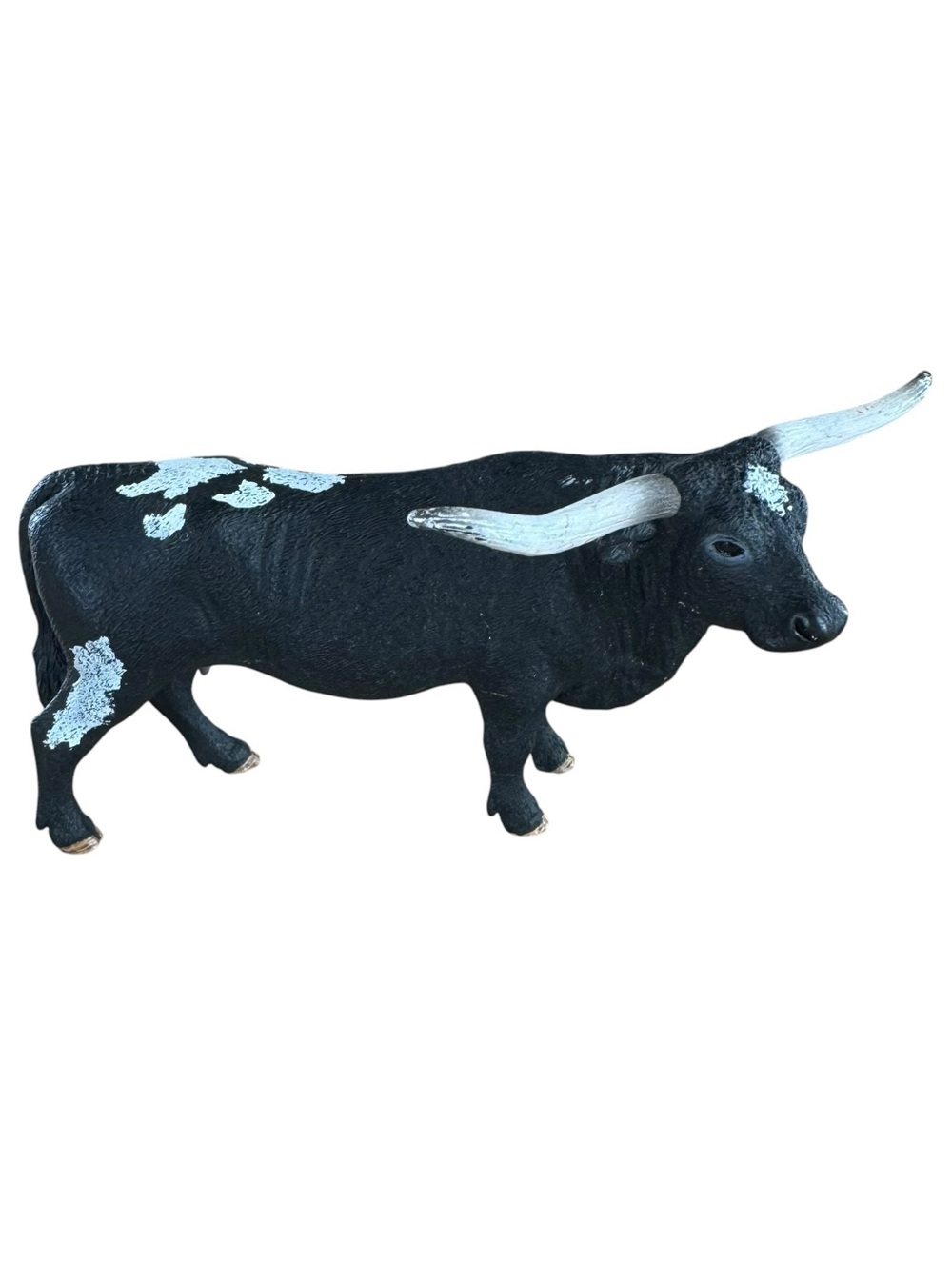 Schleich Retired 2017 Black Longhorn Bull Figure Toy